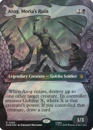 Azog, Moria's Ruin (Showcase) (Surge Foil) (HOB-258)  Foil - The Hobbit