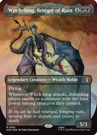 Witch-king, Bringer of Ruin (Borderless) (Surge Foil) (HOB-061)  Foil - The Hobbit