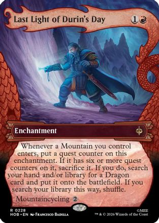 Last Light of Durin's Day (Showcase) (HOB-228)  Foil - The Hobbit