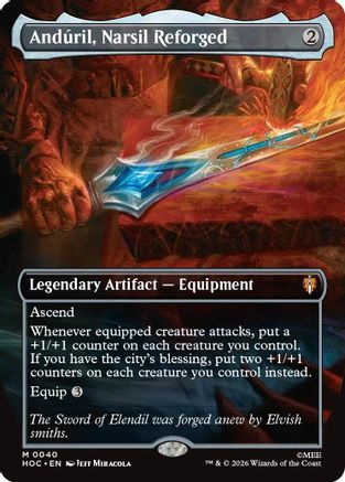 Anduril, Narsil Reforged (Borderless) (HOC-040)  - The Hobbit: Eternal-Legal