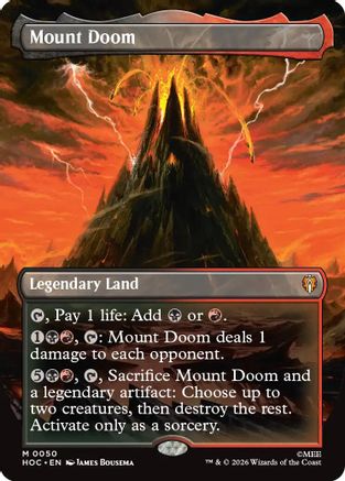 Mount Doom (Borderless) (HOC-050)  Foil - The Hobbit: Eternal-Legal
