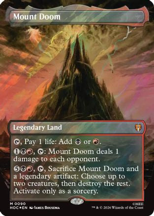 Mount Doom (Borderless) (Surge Foil) (HOC-090)  Foil - The Hobbit: Eternal-Legal
