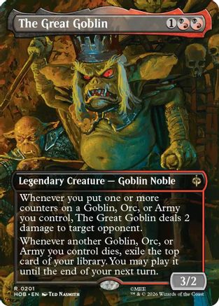 The Great Goblin (Borderless) (HOB-201)  Foil - The Hobbit