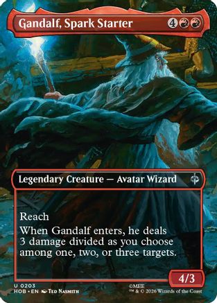 Gandalf, Spark Starter (Borderless) (HOB-203)  Foil - The Hobbit
