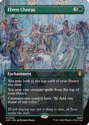 Elven Chorus (Borderless) (HOC-026)  Foil - The Hobbit: Eternal-Legal