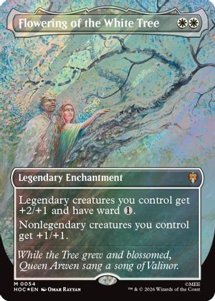 Flowering of the White Tree (Borderless) (Surge Foil) (HOC-054)  Foil - The Hobbit: Eternal-Legal