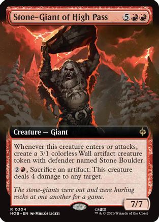 Stone-Giant of High Pass (Extended Art) (HOB-304)  Foil - The Hobbit