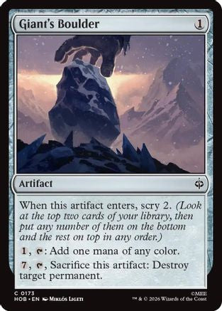 Giant's Boulder (HOB-173)  Foil - The Hobbit
