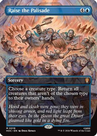 Raise the Palisade (Borderless) (HOC-018)  Foil - The Hobbit: Eternal-Legal