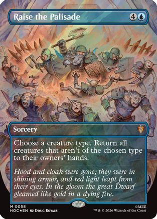 Raise the Palisade (Borderless) (Surge Foil) (HOC-058)  Foil - The Hobbit: Eternal-Legal