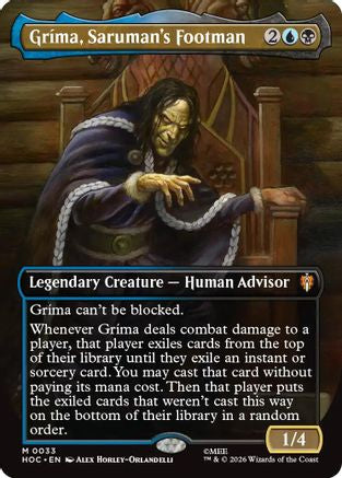 Grima, Saruman's Footman (Borderless) (HOC-033)  Foil - The Hobbit: Eternal-Legal