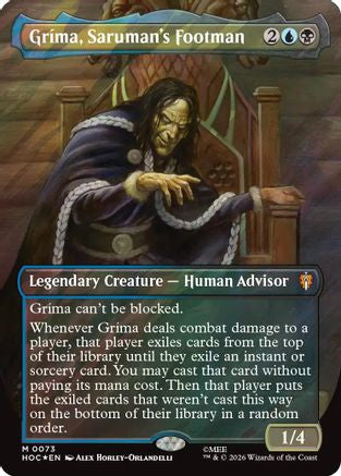 Grima, Saruman's Footman (Borderless) (Surge Foil) (HOC-073)  Foil - The Hobbit: Eternal-Legal