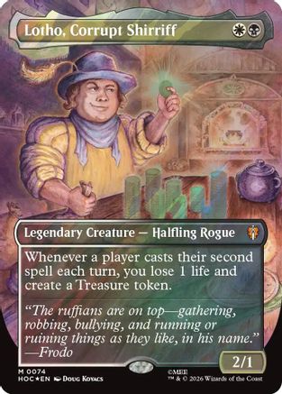 Lotho, Corrupt Shirriff (Borderless) (Surge Foil) (HOC-074)  Foil - The Hobbit: Eternal-Legal