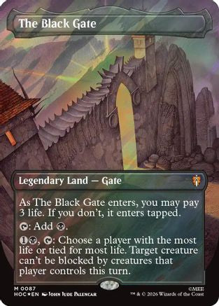 The Black Gate (Borderless) (Surge Foil) (HOC-087)  Foil - The Hobbit: Eternal-Legal