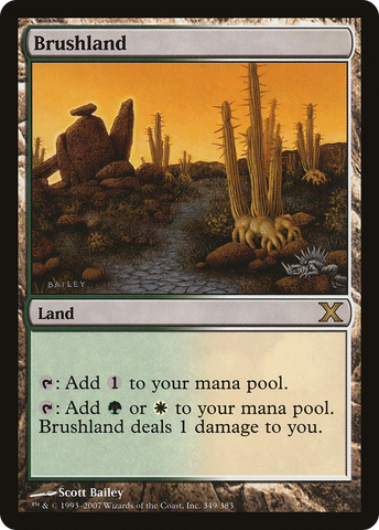 Brushland (10E-349)  Foil - Tenth Edition