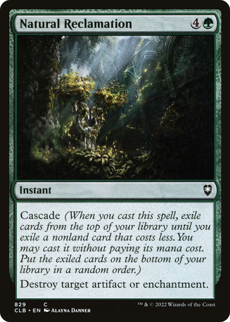 Natural Reclamation (CLB-829)  - Commander Legends: Battle for Baldur's Gate
