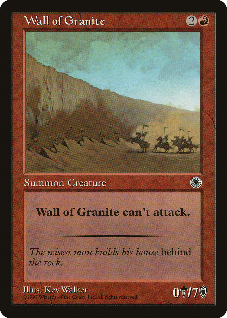 Wall of Granite (POR-)  - Portal