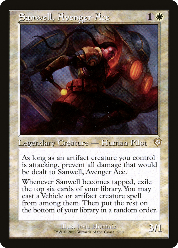 Sanwell, Avenger Ace (Retro Frame) (BRC-005)  - The Brothers' War Commander