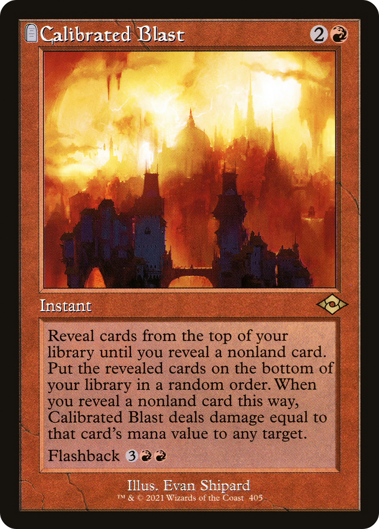 Calibrated Blast (Retro Frame) (MH2-405)  Foil - Modern Horizons 2: (tombstone)
