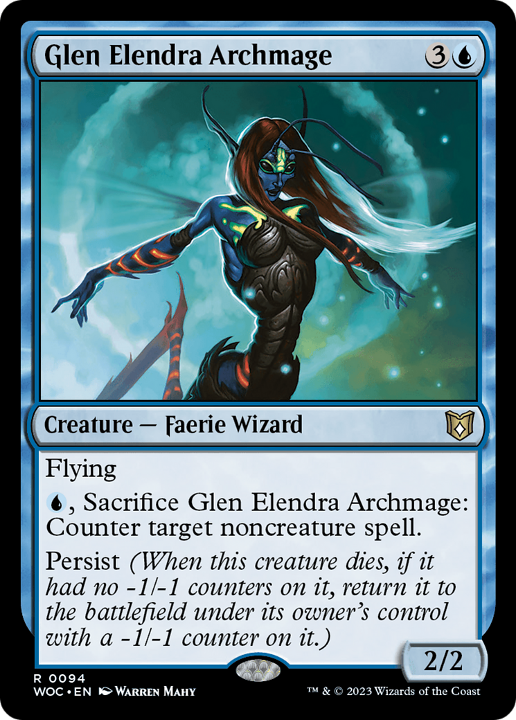 Glen Elendra Archmage (WOC-094)  - Wilds of Eldraine Commander