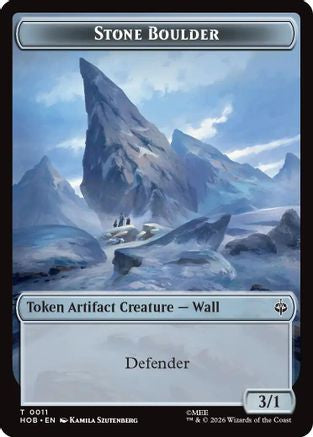 Stone Boulder // Bear Double-Sided Token (HOB-11 // 7)  - The Hobbit