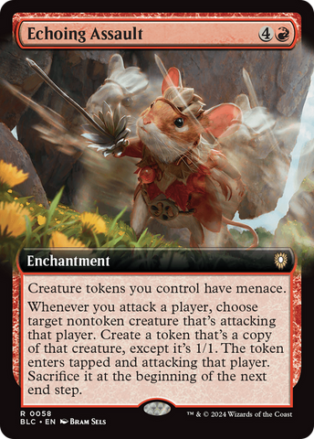 Echoing Assault (Extended Art) (BLC-058)  - Bloomburrow Commander