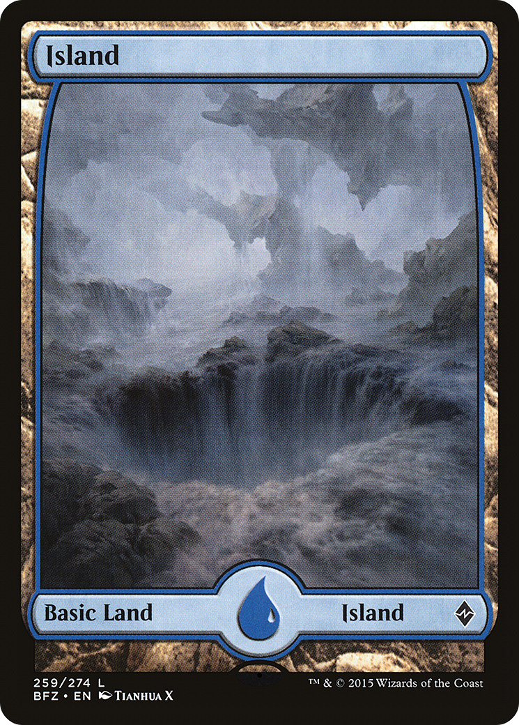 Island (259) - Full Art (BFZ-259)  - Battle for Zendikar
