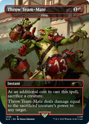 Throw Team-Mate - Fling (Borderless) (SLD-1038) - Secret Lair Drop / Throw Team-Mate (Borderless) Foil
