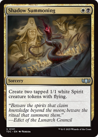 Shadow Summoning (TDC-101) - Commander: Tarkir: Dragonstorm