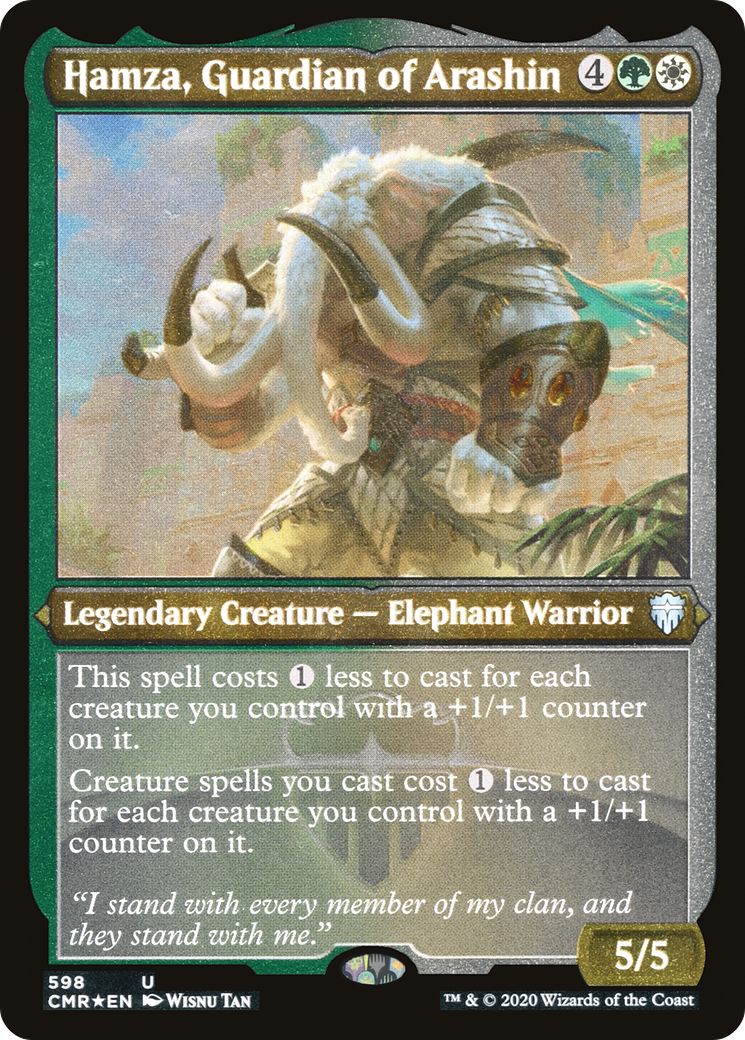 Hamza, Guardian of Arashin (Foil Etched) (CMR-598)  Foil - Commander Legends