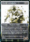 Bladed Ambassador (Showcase) (Step-and-Compleat Foil) (ONE-417)  Foil - Phyrexia: All Will Be One: (Showcase)