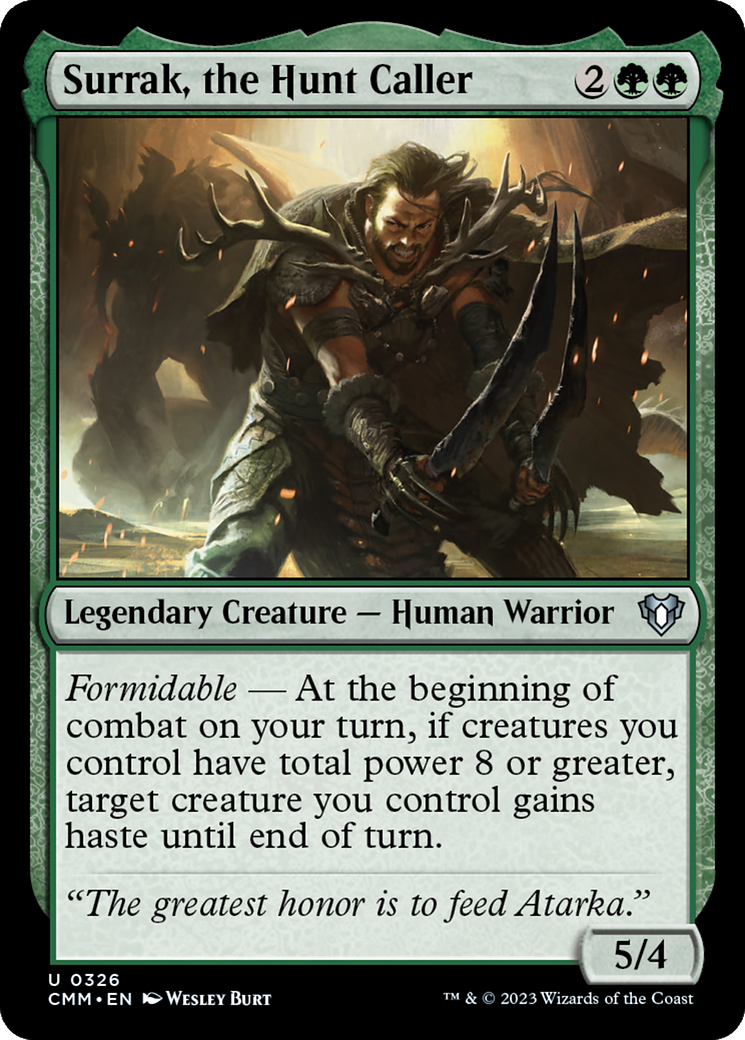 Surrak, the Hunt Caller (CMM-326)  Foil - Commander Masters
