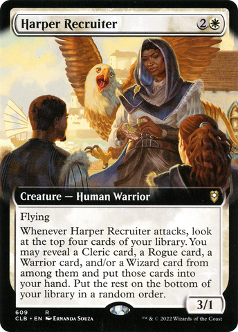 Harper Recruiter (Extended Art) (CLB-609)  - Commander Legends: Battle for Baldur's Gate: (Extended Art)