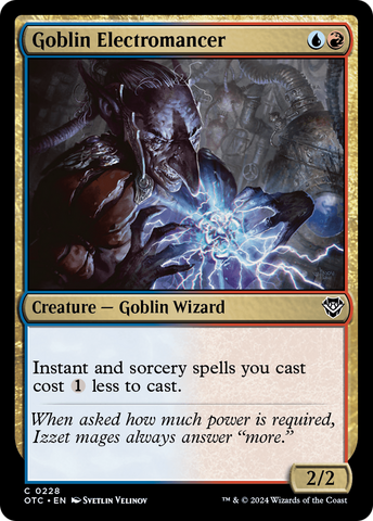 Goblin Electromancer (OTC-228)  - Outlaws of Thunder Junction Commander