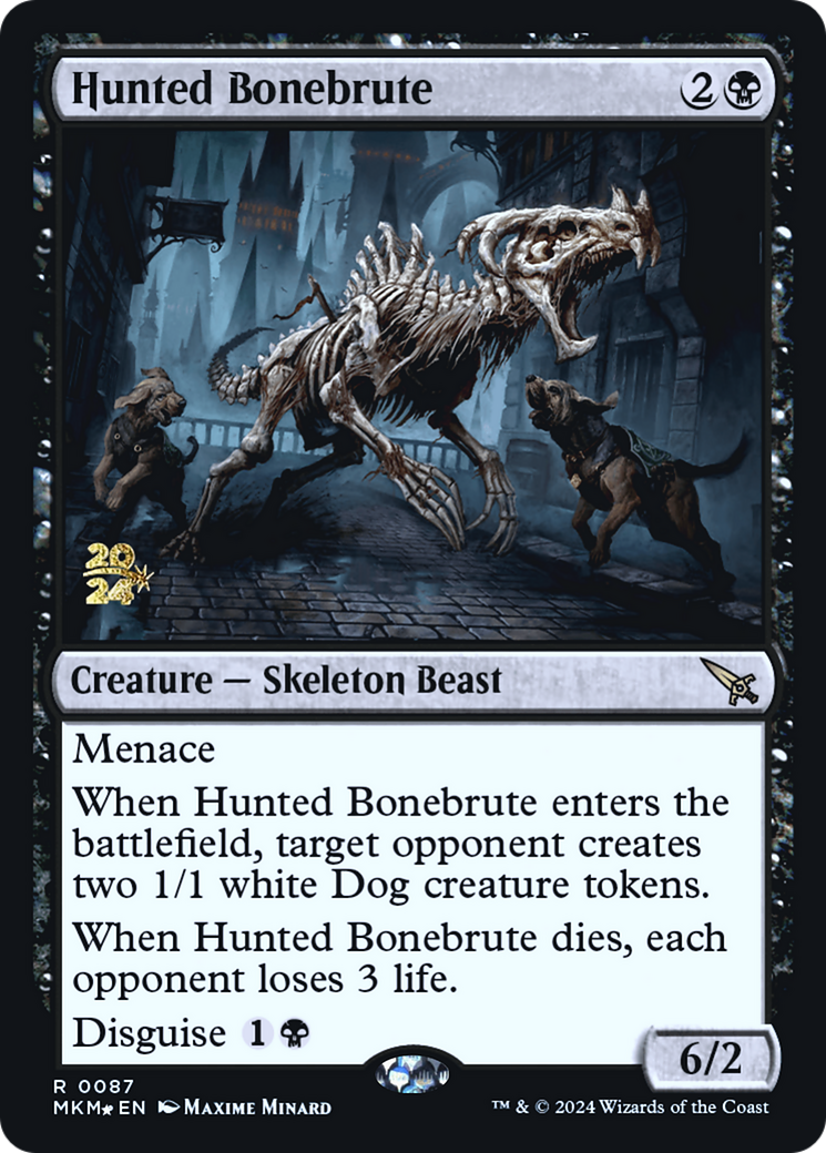 Hunted Bonebrute (PRE-087)  Foil - Murders at Karlov Manor Promos