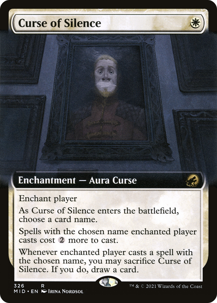 Curse of Silence (Extended Art) (MID-326)  Foil - Innistrad: Midnight Hunt: (Extended Art)