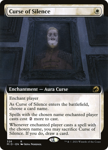 Curse of Silence (Extended Art) (MID-326)  Foil - Innistrad: Midnight Hunt: (Extended Art)