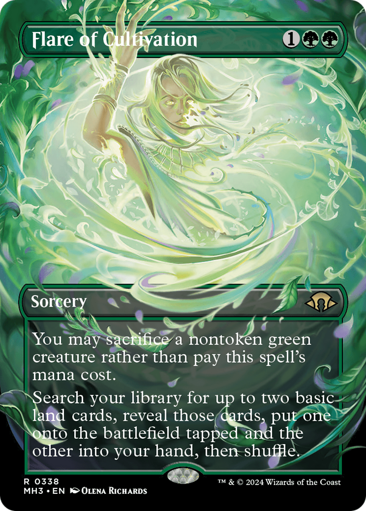 Flare of Cultivation (Borderless) (MH3-338)  Foil - Modern Horizons 3