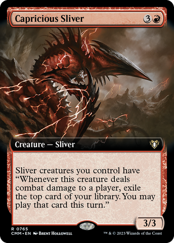 Capricious Sliver (Extended Art) (CMM-765)  - Commander Masters: (Extended Art)