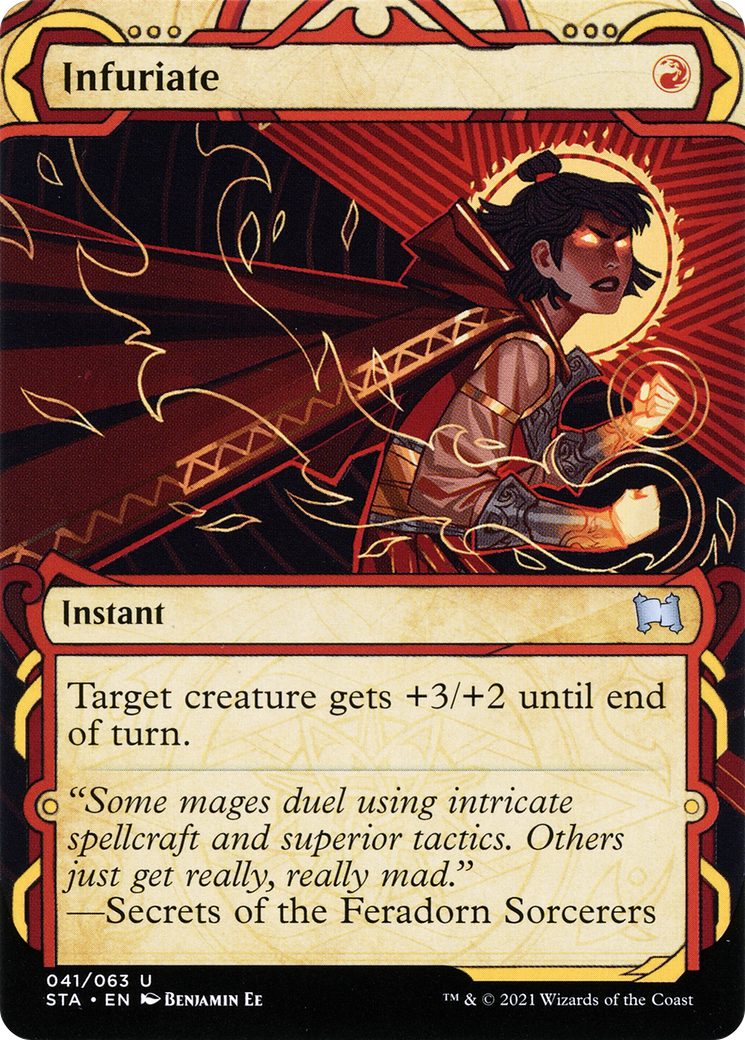 Infuriate (STA-041)  Foil - Strixhaven Mystical Archive: (Showcase) (Borderless)