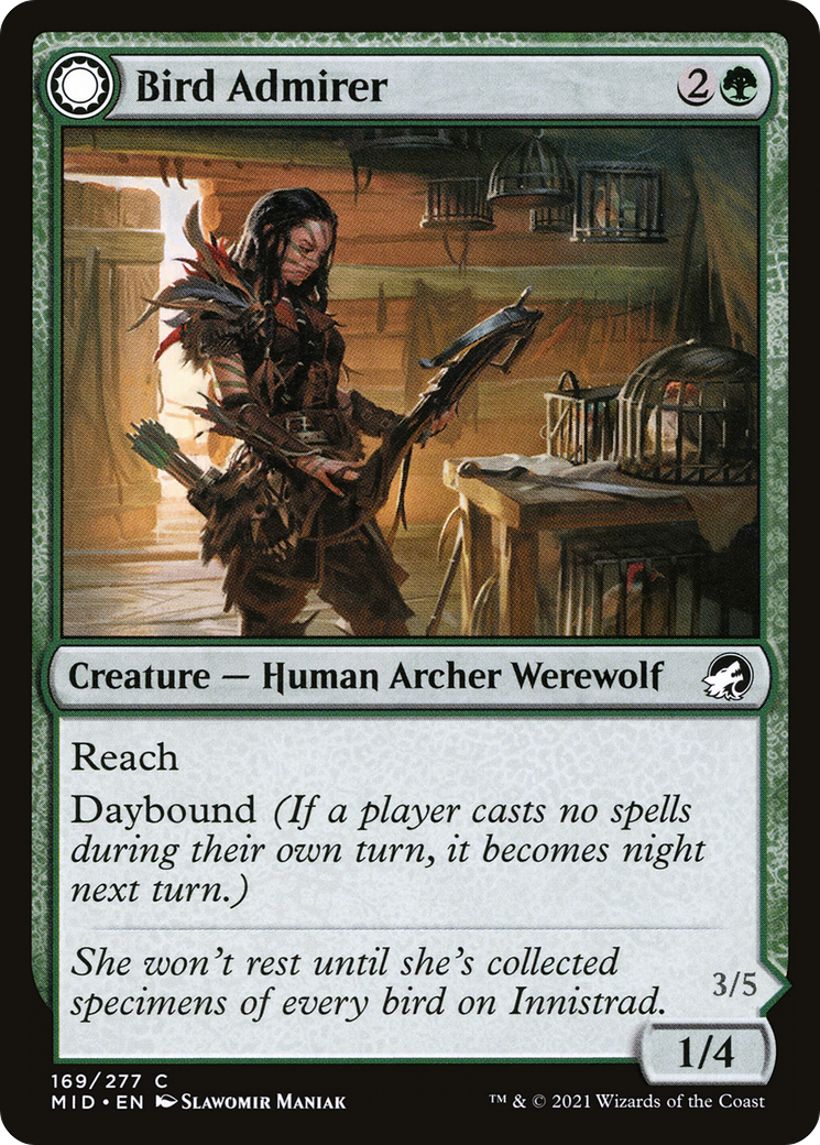 Bird Admirer (MID-169)  Foil - Innistrad: Midnight Hunt: (Double Faced Transform)