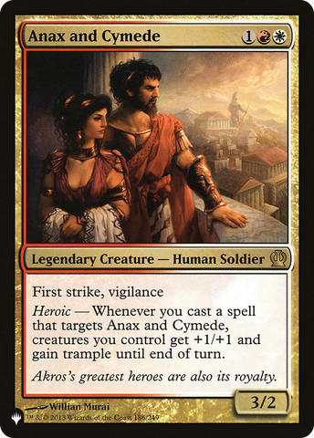 Anax and Cymede (LIST-186/249)  - The List