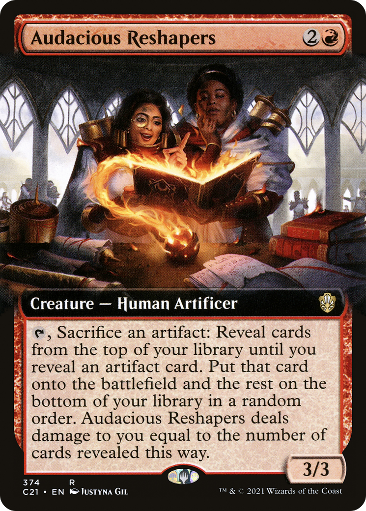 Audacious Reshapers (Extended Art) (C21-374)  - Commander 2021: (Extended Art)