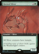 Horned Sliver (Extended Art) (SLD-649)  Foil - Secret Lair Drop: (Extended Art)