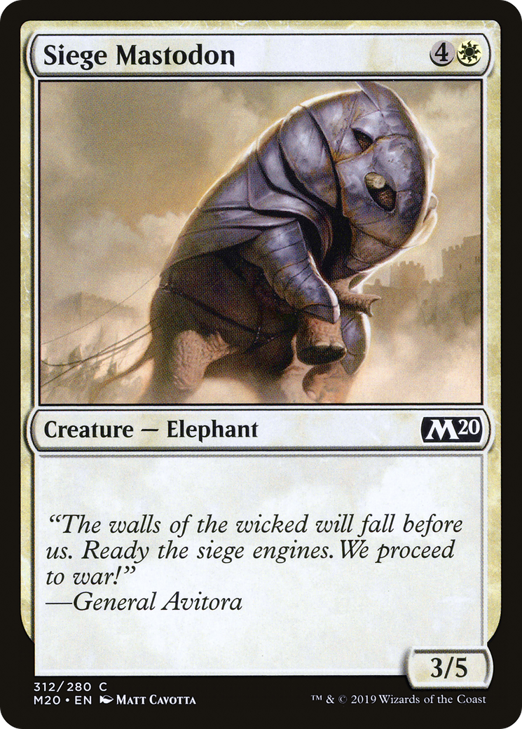 Siege Mastodon (M20-312)  - Core Set 2020