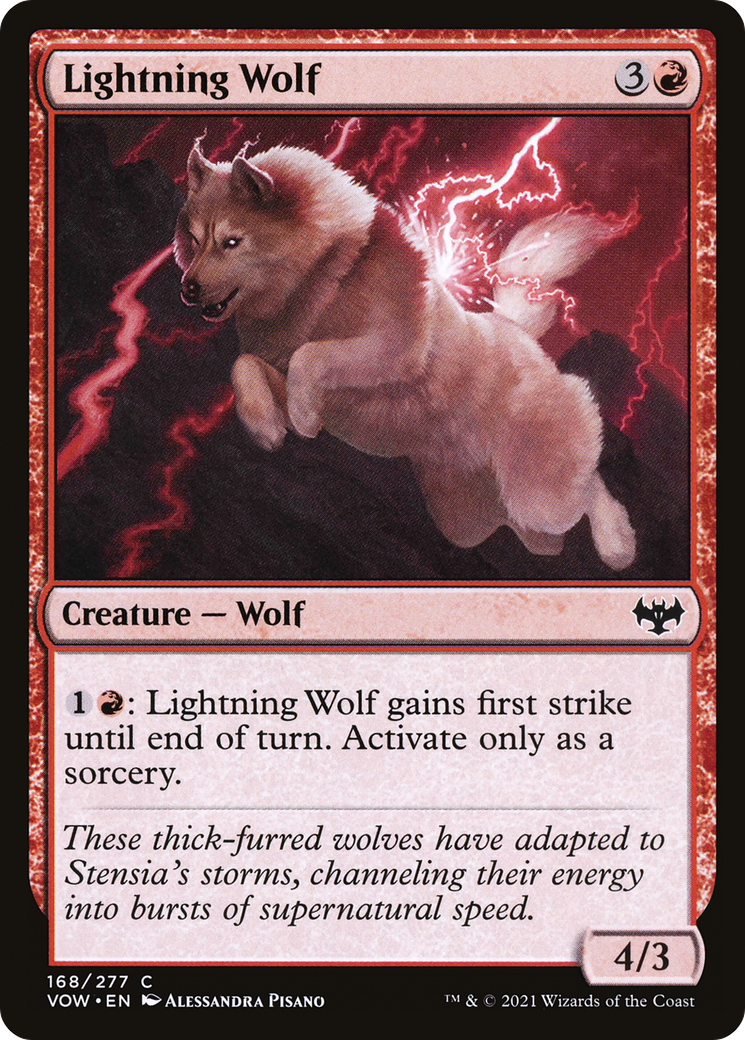 Lightning Wolf (VOW-168)  - Innistrad: Crimson Vow