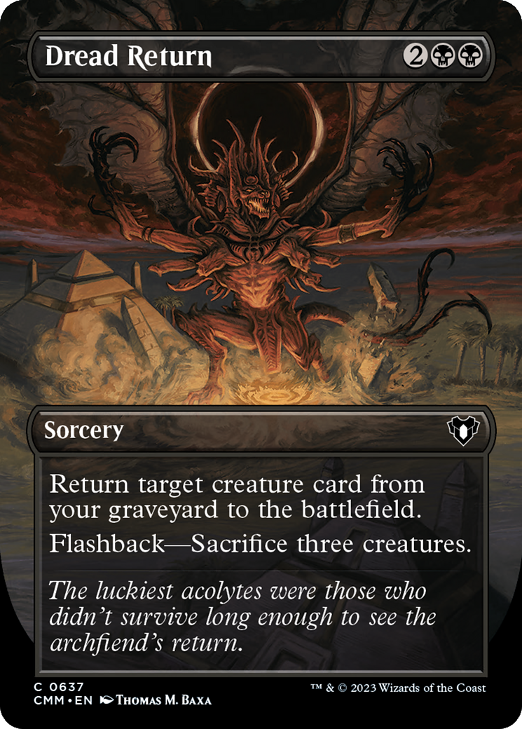 Dread Return (Borderless) (CMM-637)  Foil - Commander Masters