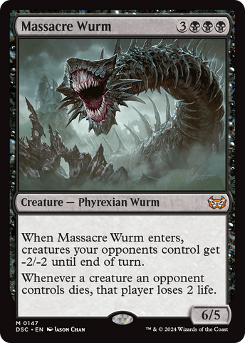Massacre Wurm (DSC-147)  - Duskmourn: House of Horror Commander