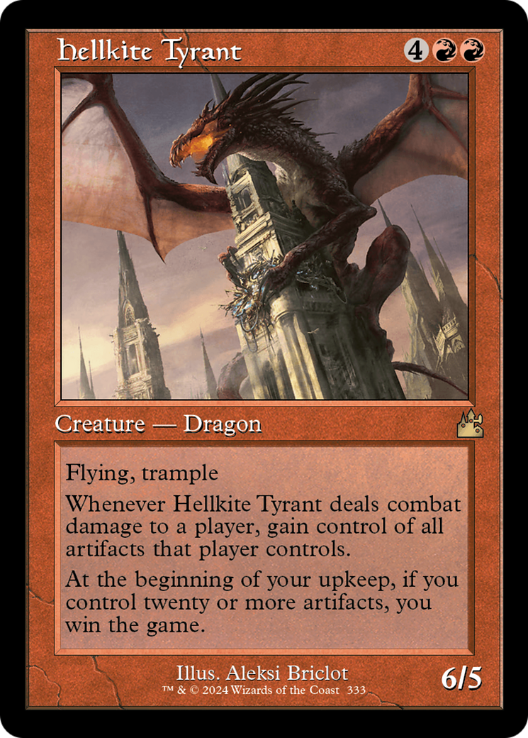 Hellkite Tyrant (Retro Frame) (RVR-333)  Foil - Ravnica Remastered