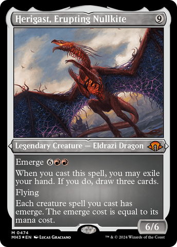 Herigast, Erupting Nullkite (MH3-474) - Modern Horizons 3 Etched Foil